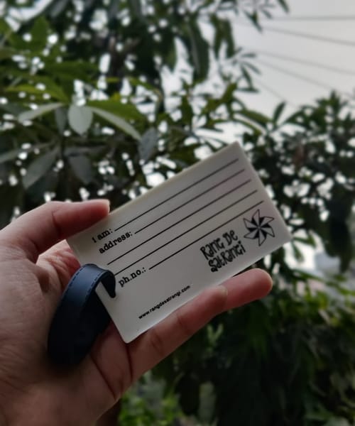 Trans Flag Bag Tag